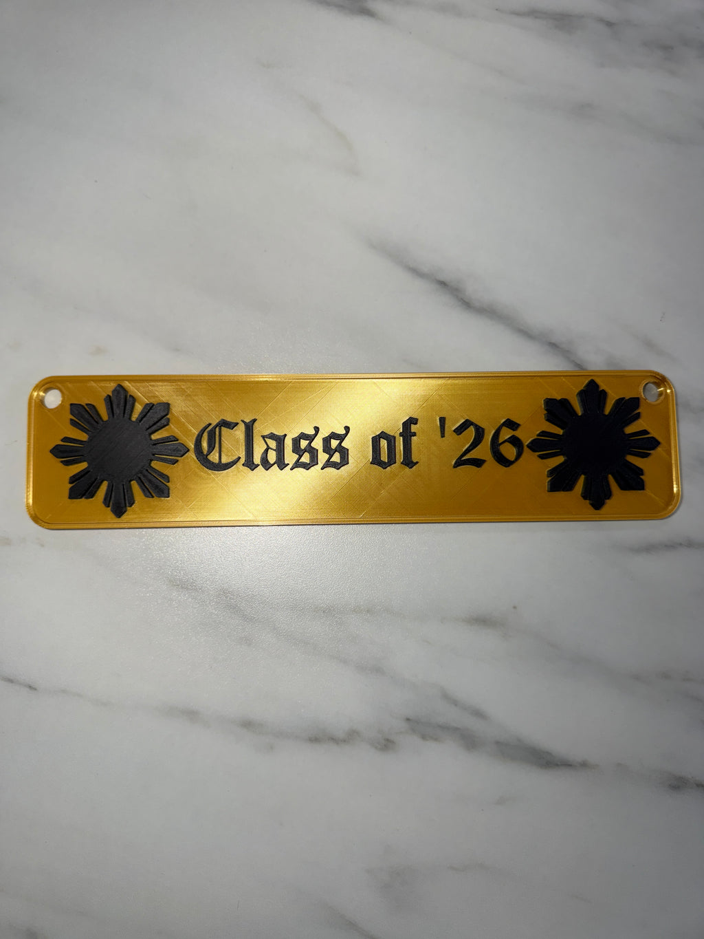 Hawaiian Style Graduation Pendant with Filipino Sun